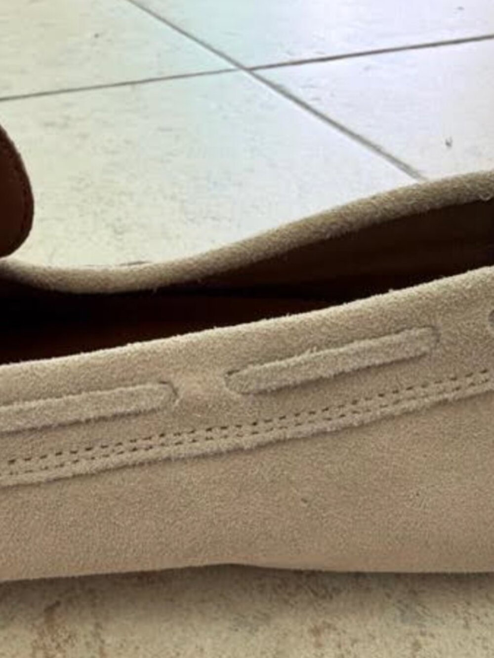 ALDO Men's Zurlo Nautical Shoes Suede Loafers Moccasins Beige Cream Size 8 NWOT - Picture 4 of 7
